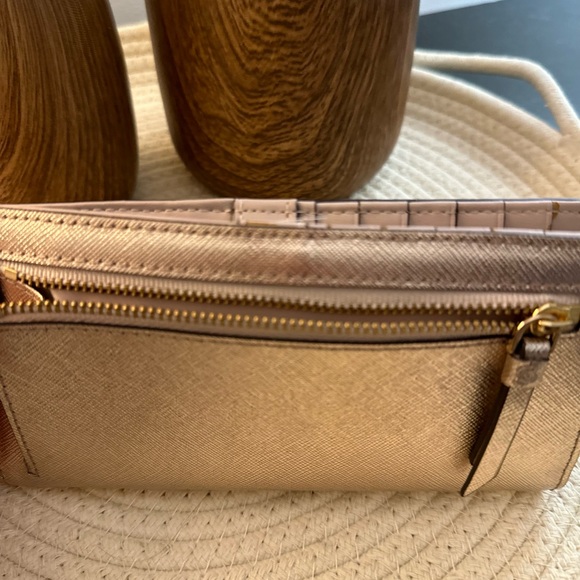 Kate Spade Metallic Gold Slim Wallet - Picture 3 of 10